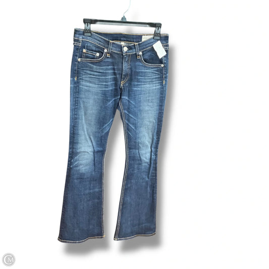 Jeans Boot Cut By Rag And Bone In Blue Denim, Size: 4