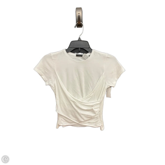 Top Short Sleeve By Atm In White, Size: S