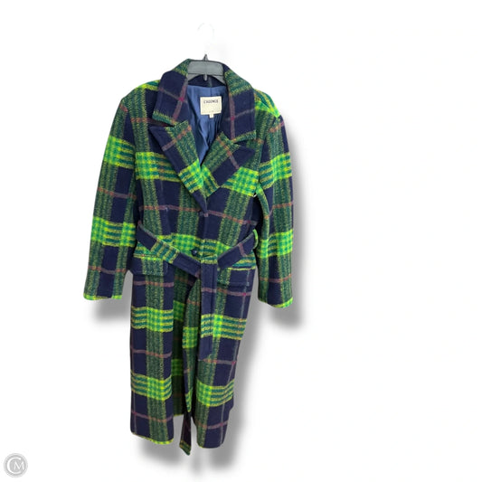 Coat Wool By L Agence In Plaid Pattern, Size: L