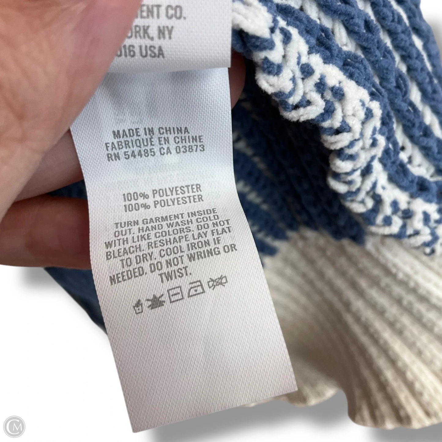 Sweater By Aerie In Blue & Cream, Size: S