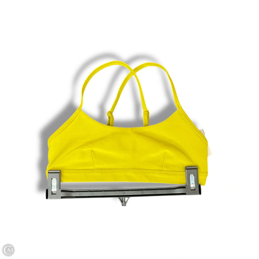 Athletic Bra By Alo In Yellow, Size: Xs