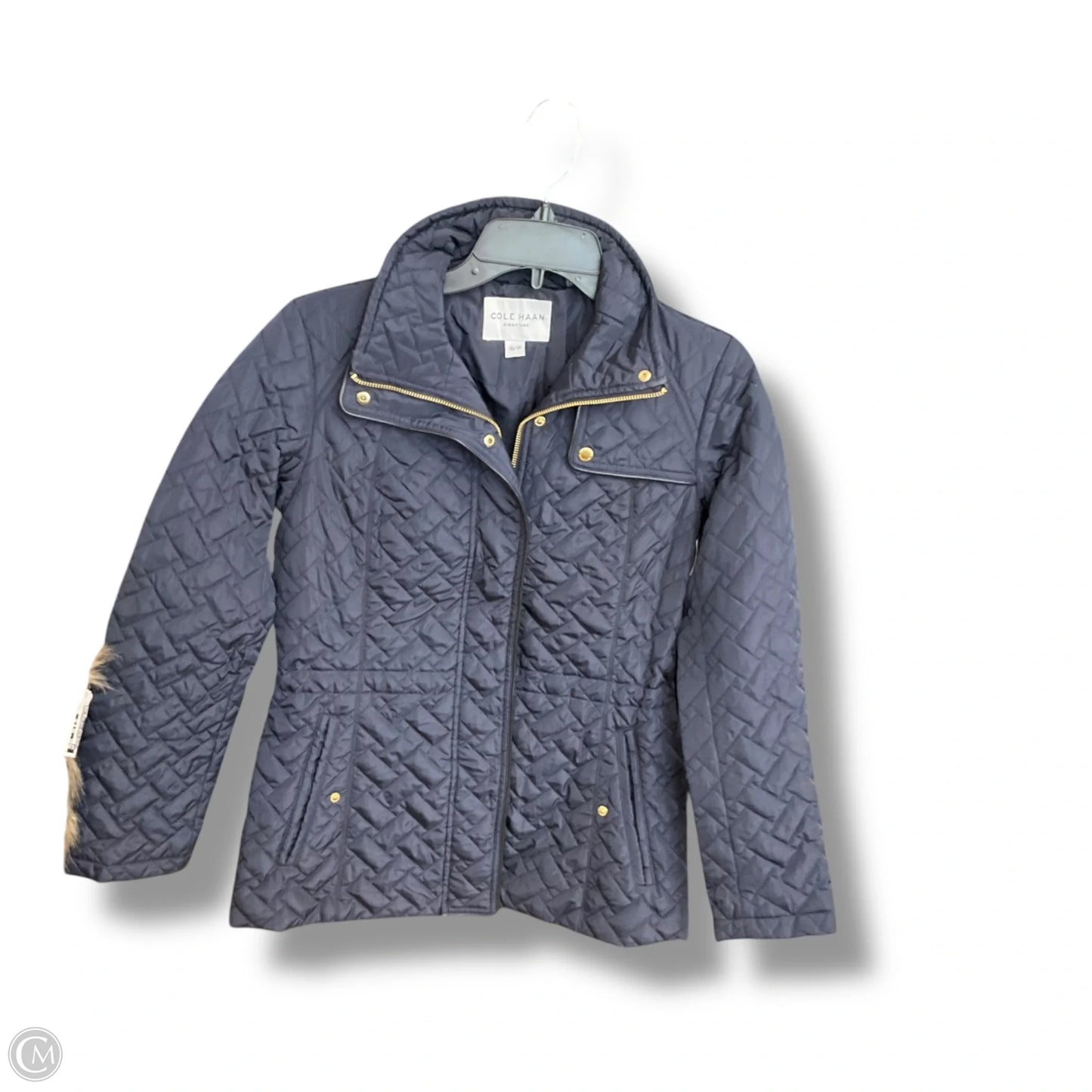 Jacket Puffer & Quilted By Cole-haan In Navy, Size: Xs