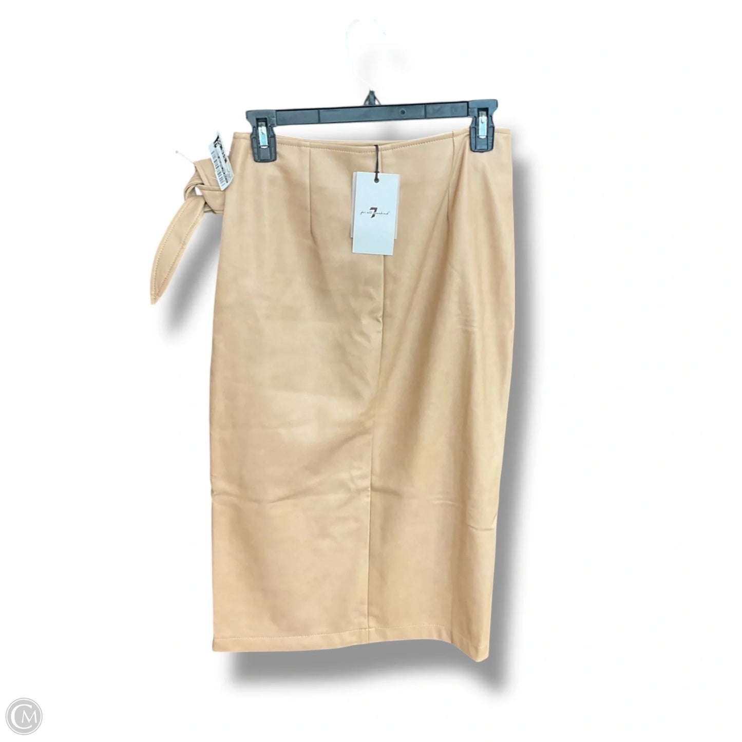 Skirt Midi By 7 For All Mankind In Taupe, Size: S