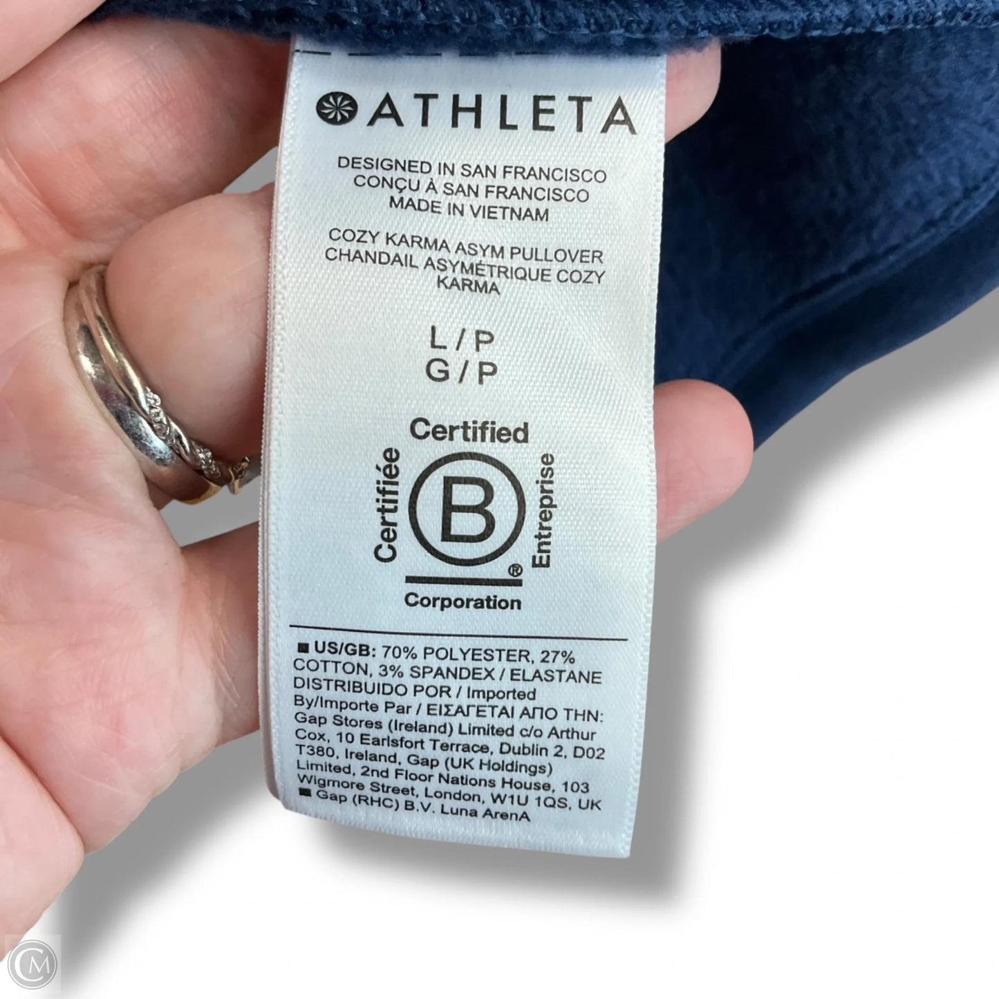Athletic Sweatshirt Collar By Athleta In Blue, Size: L