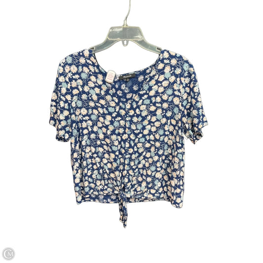 Top Short Sleeve By Madewell In Floral Print, Size: M