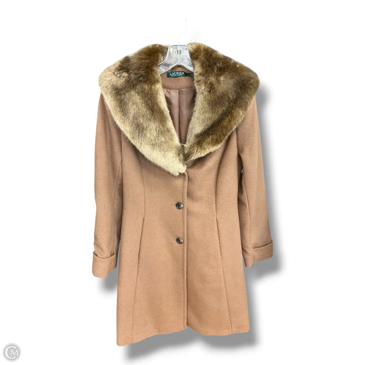 Coat Wool By Lauren By Ralph Lauren In Tan, Size: S