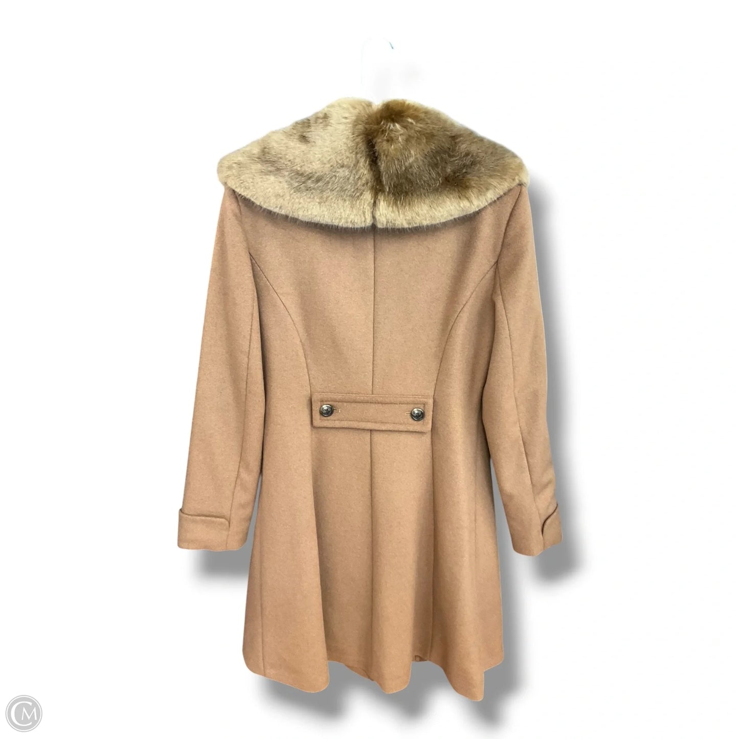 Coat Wool By Lauren By Ralph Lauren In Tan, Size: S