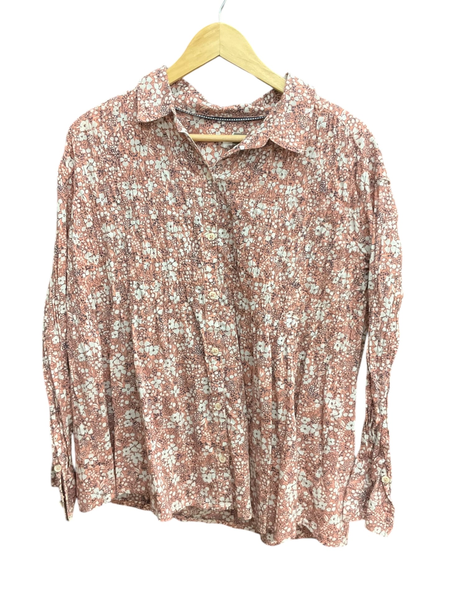 Blouse Long Sleeve By Pilcro In Pink, Size: M