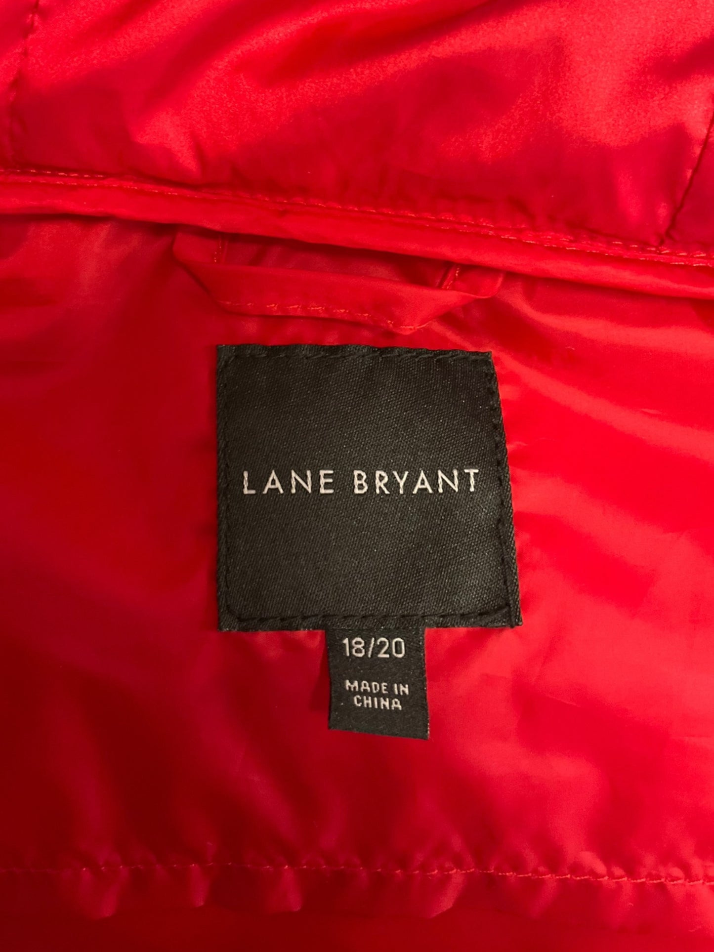 Coat Puffer & Quilted By Lane Bryant In Red, Size: 1x