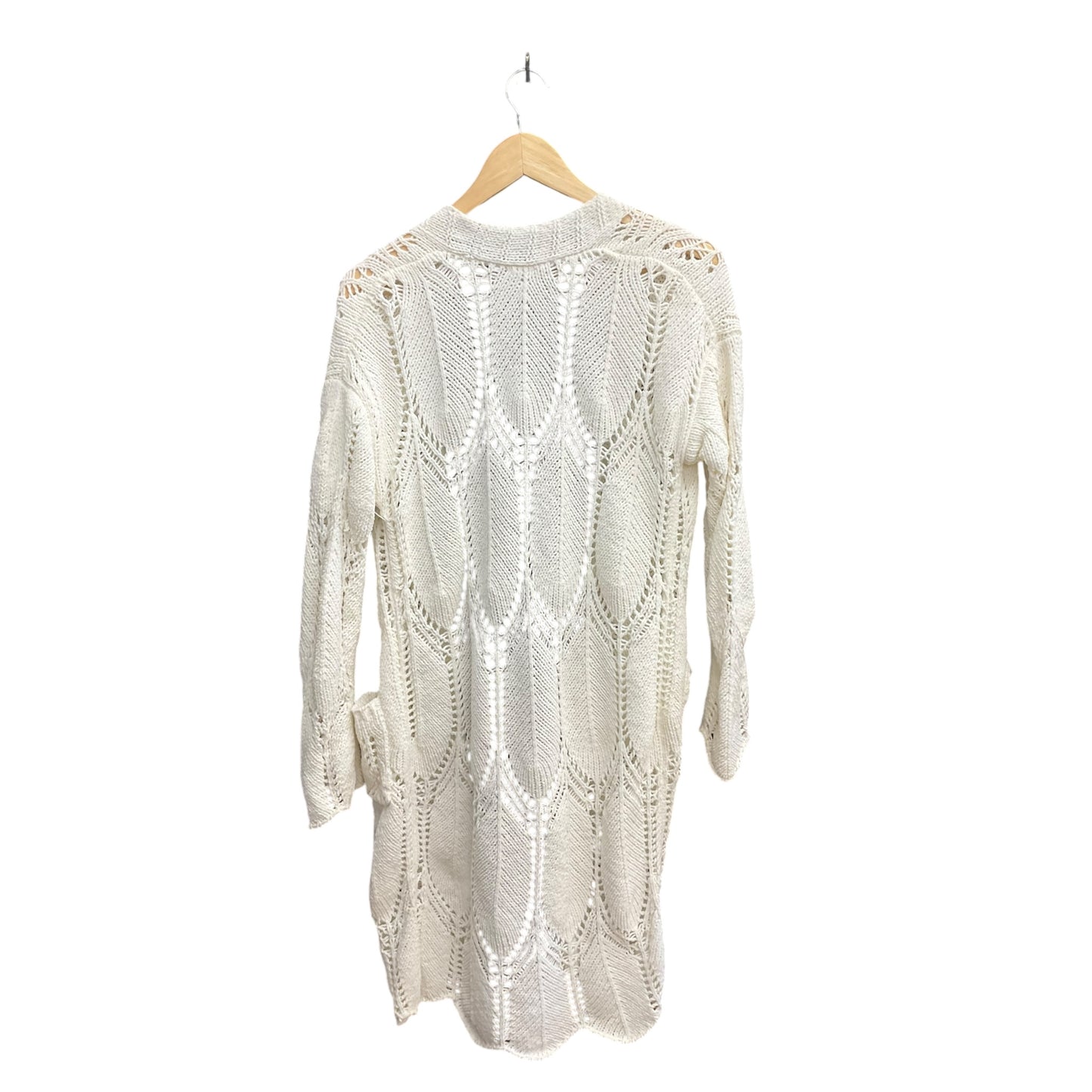 Sweater Cardigan By Freshman In White, Size: Xs