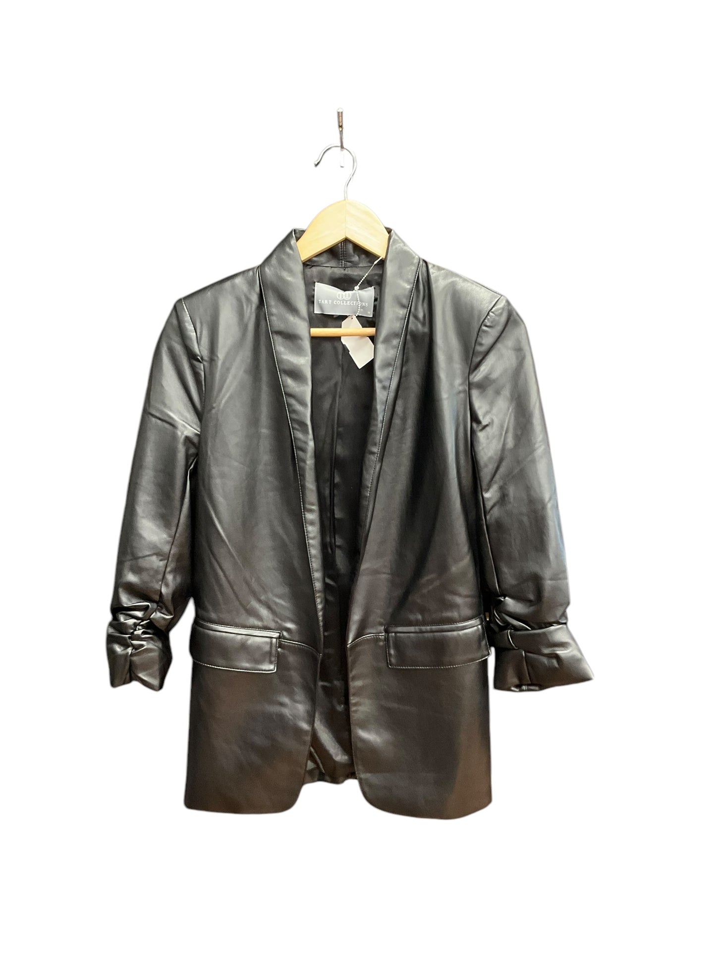 Jacket Moto Leather By Tart In Black, Size: Xs