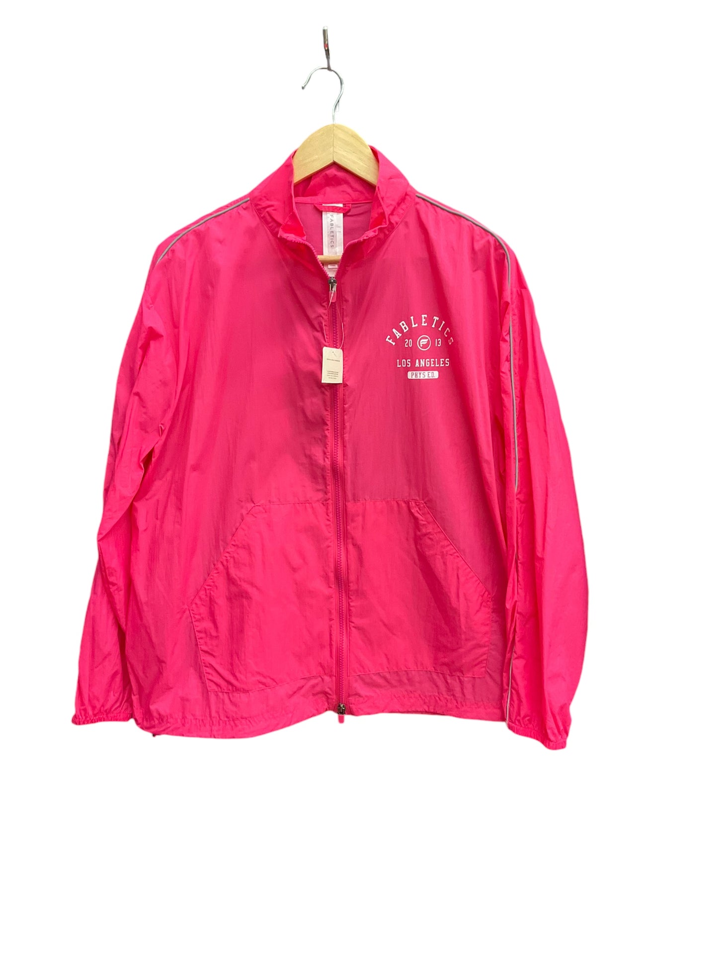 Athletic Jacket By Fabletics In Pink, Size: L