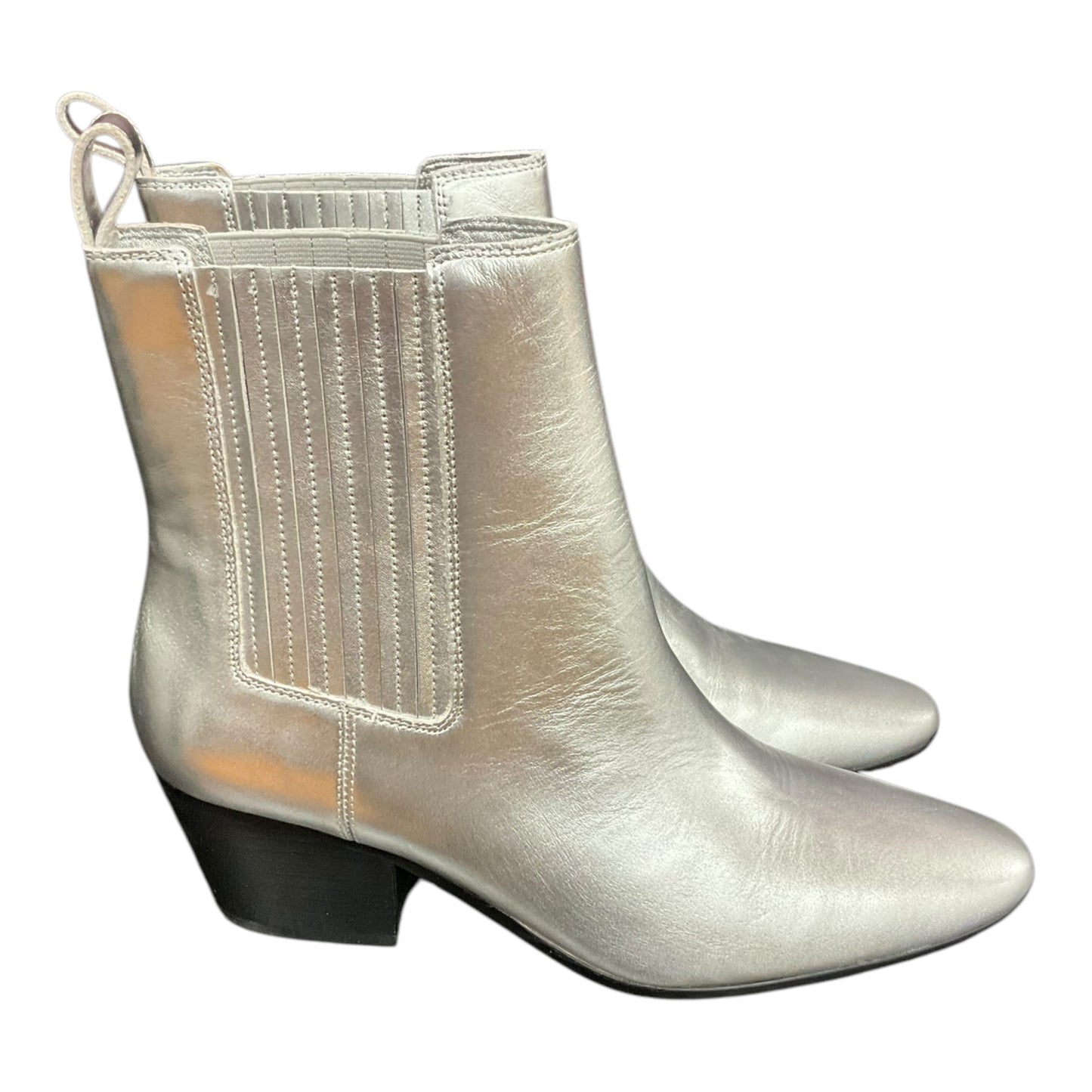 Boots Ankle Heels By J. Crew In Silver, Size: 7