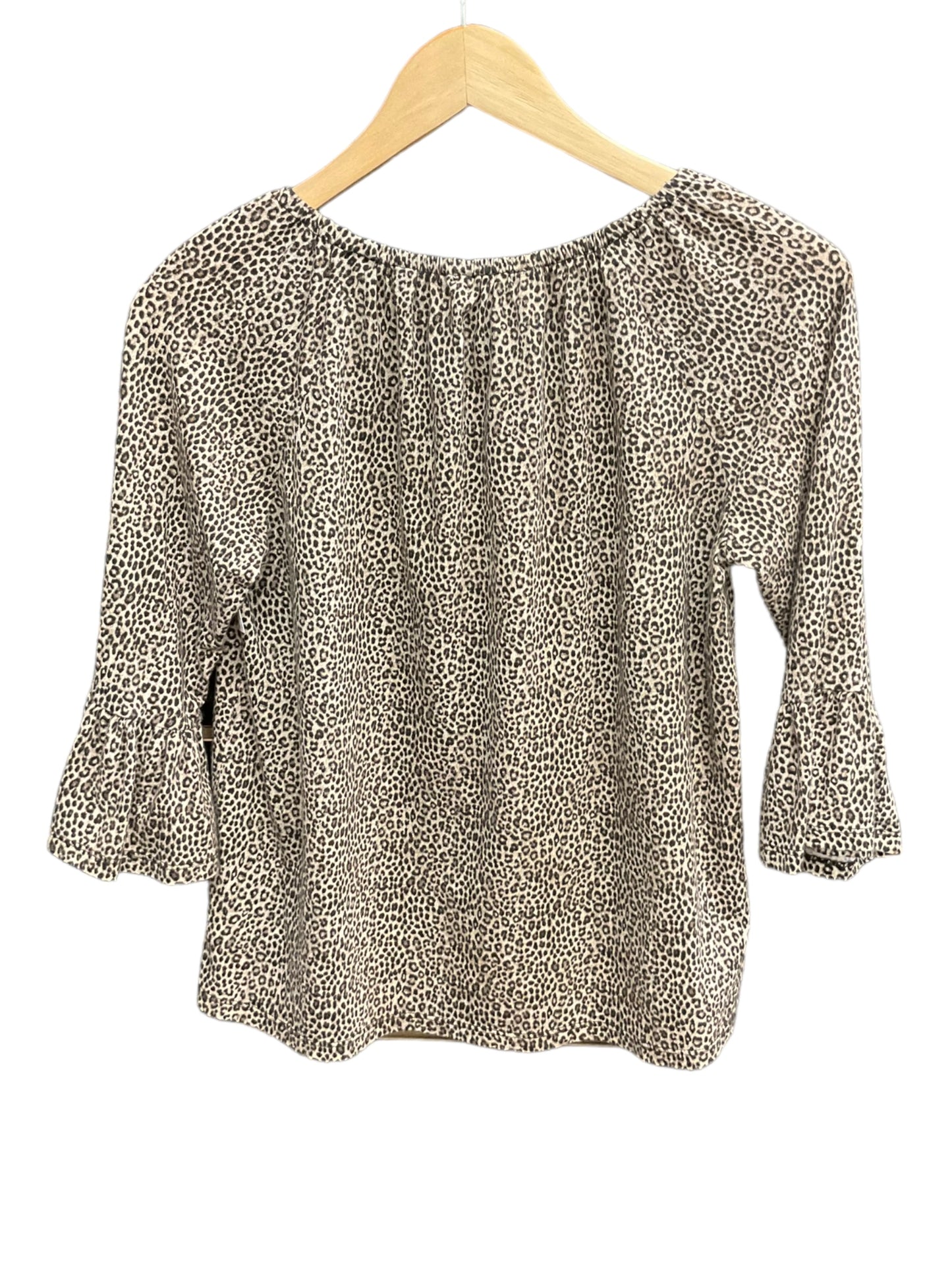 Top 3/4 Sleeve By Michael By Michael Kors In Animal Print, Size: S