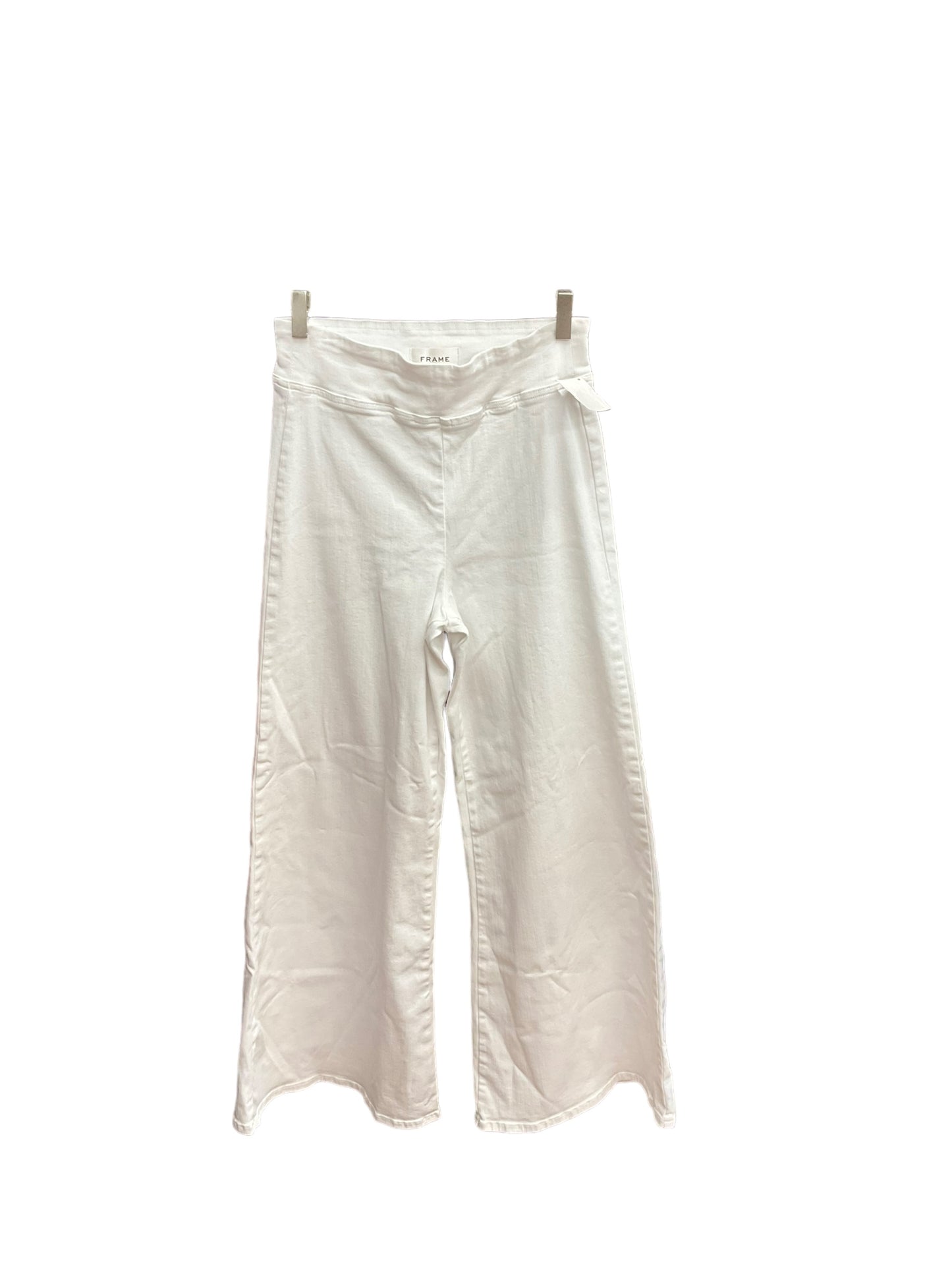 Pants Wide Leg By Frame In White, Size: 2