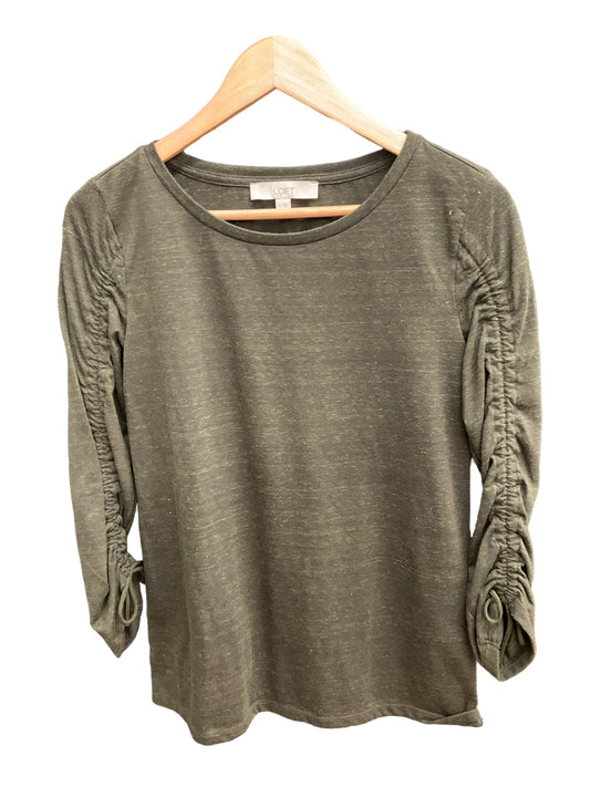 Top Long Sleeve By Loft In Green, Size: S