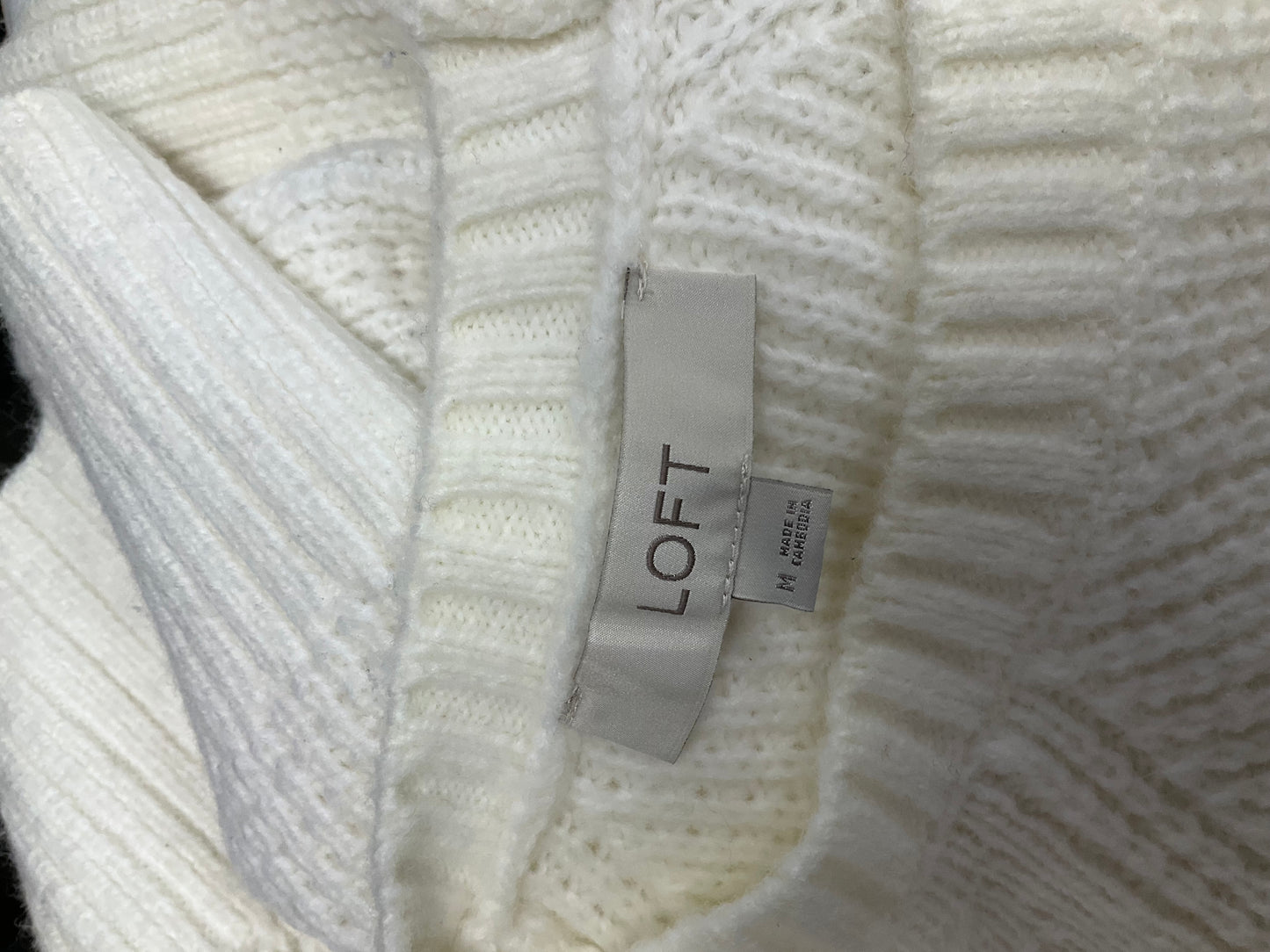 Sweater By Loft In White, Size: M