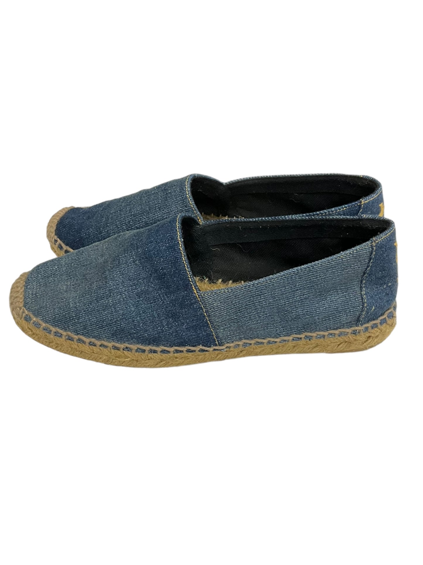 Shoes Luxury Designer By Yves Saint Laurent In Blue Denim, Size: 6