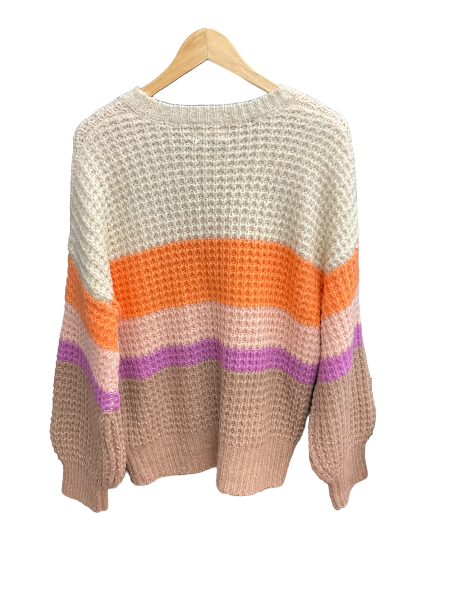 Sweater By Universal Thread In Striped Pattern, Size: L