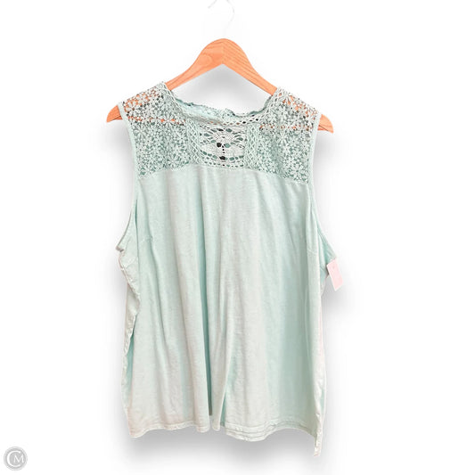 Top Sleeveless By Lane Bryant O In Mint, Size: 3x