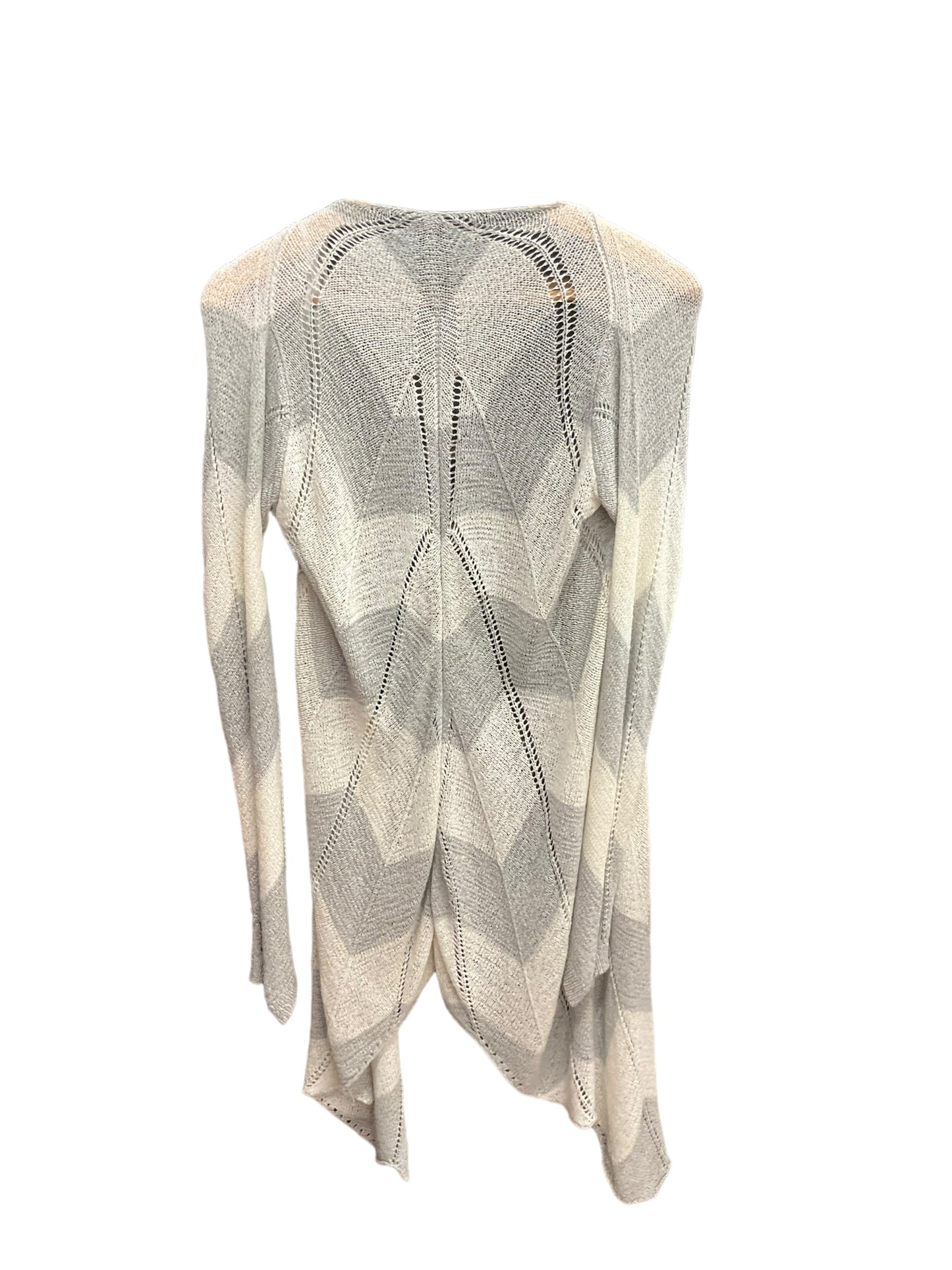 Sweater Cardigan By Love Stitch In Grey White, Size: M