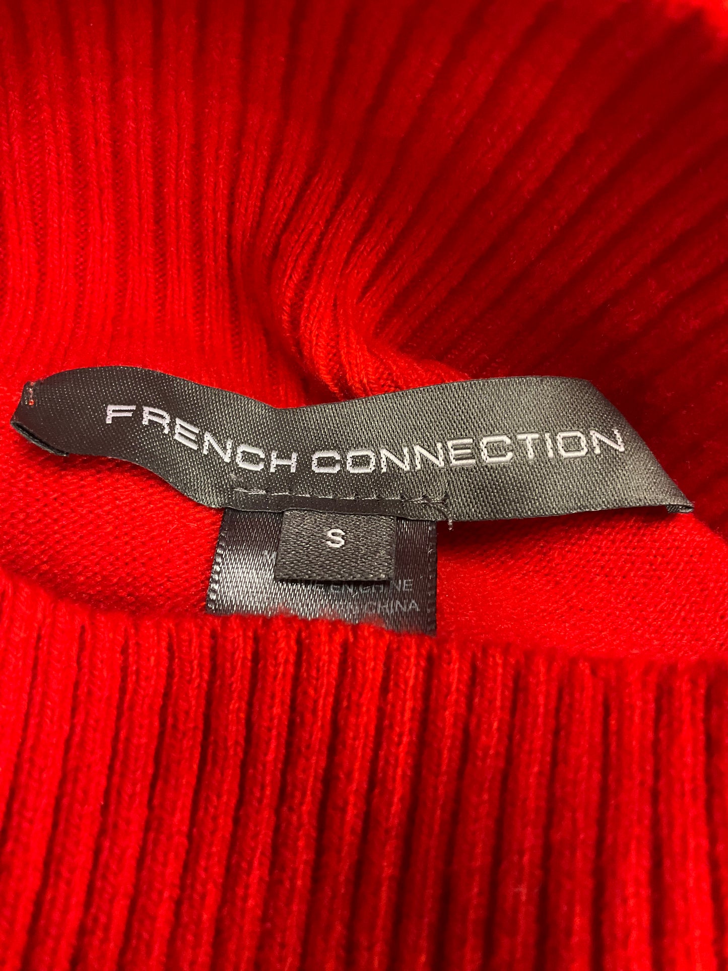 Red Top Long Sleeve French Connection, Size S