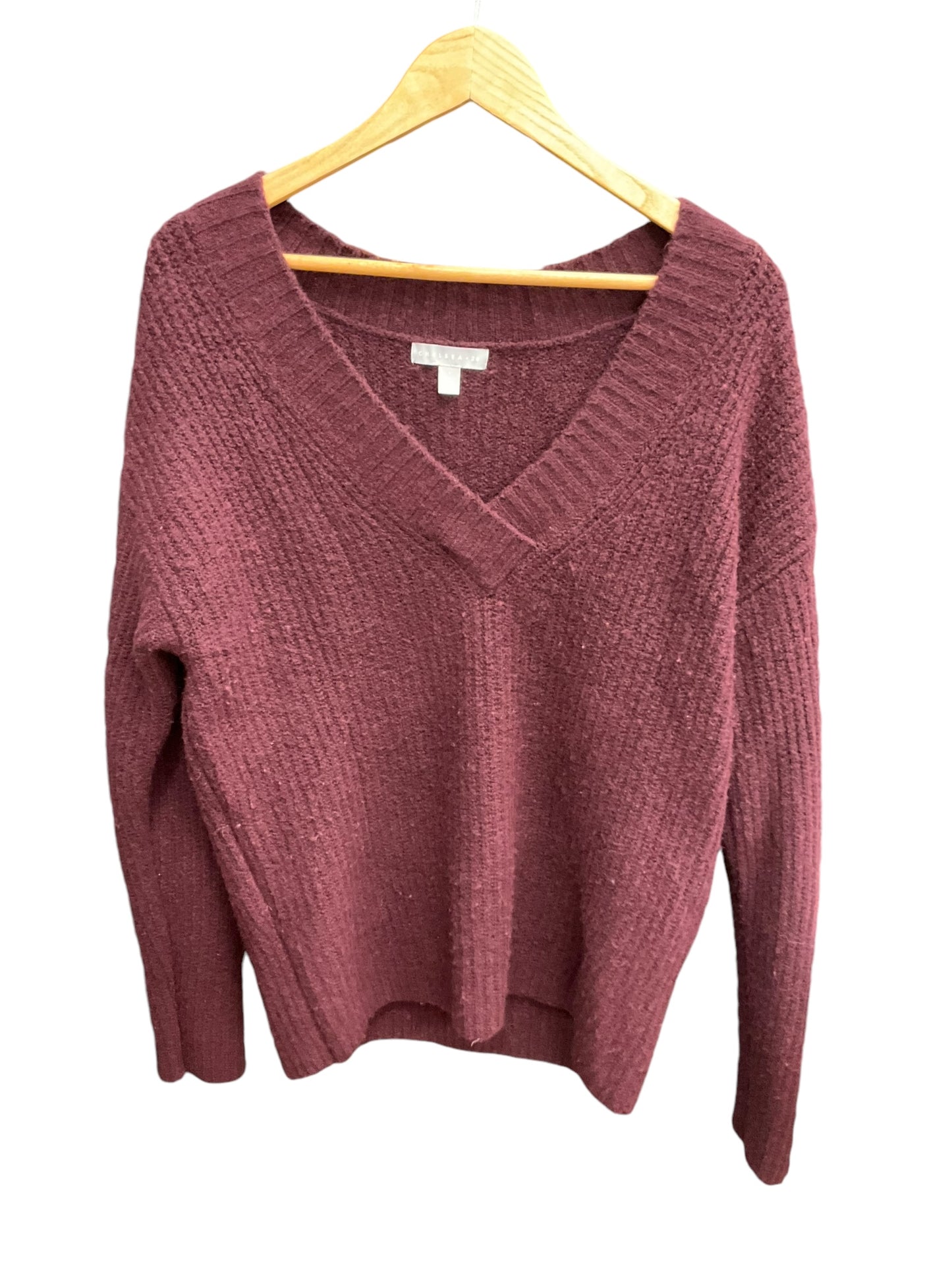 Sweater By Chelsea 28 In Maroon, Size: S