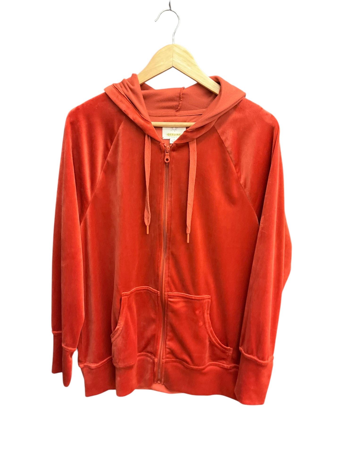 Athletic Jacket By Clothes Mentor In Orange, Size: S