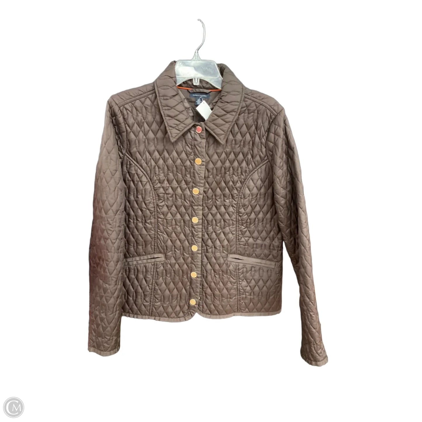 Jacket Puffer & Quilted By Tommy Hilfiger In Brown, Size: L