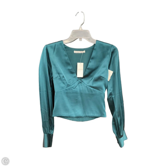 Top Long Sleeve By Abercrombie And Fitch In Green, Size: S