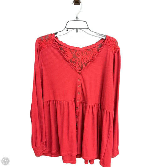 Top Long Sleeve By Torrid In Red, Size: 30