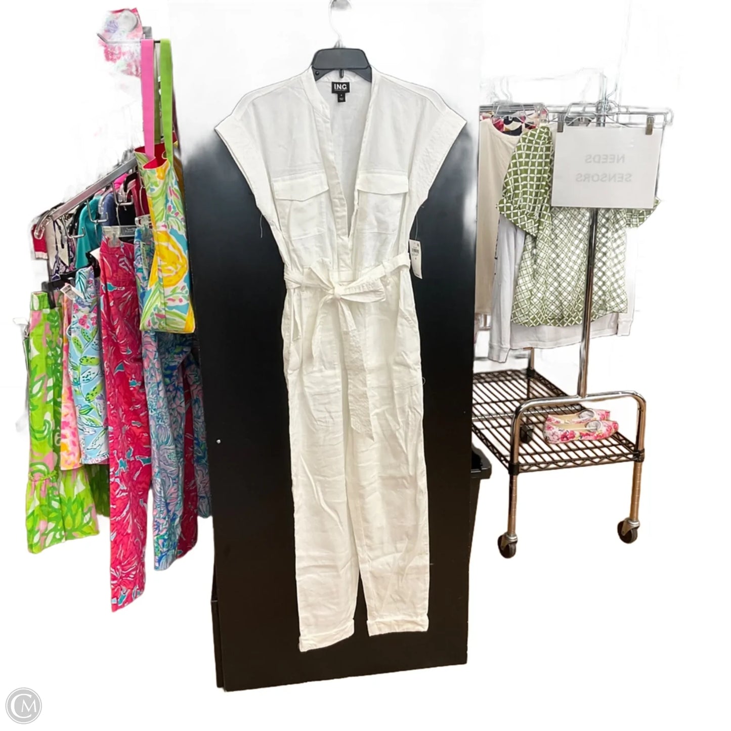 Jumpsuit By Inc In White, Size: S