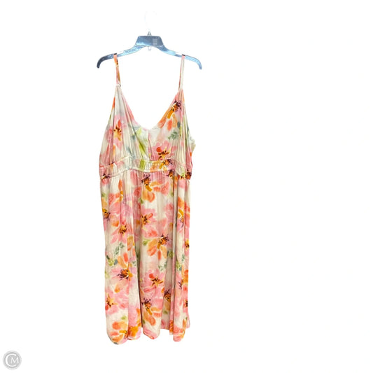 Dress Casual Midi By Torrid In Floral Print, Size: 3x