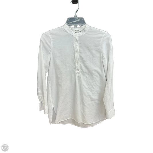 Blouse Long Sleeve By Madewell In White, Size: Xxs