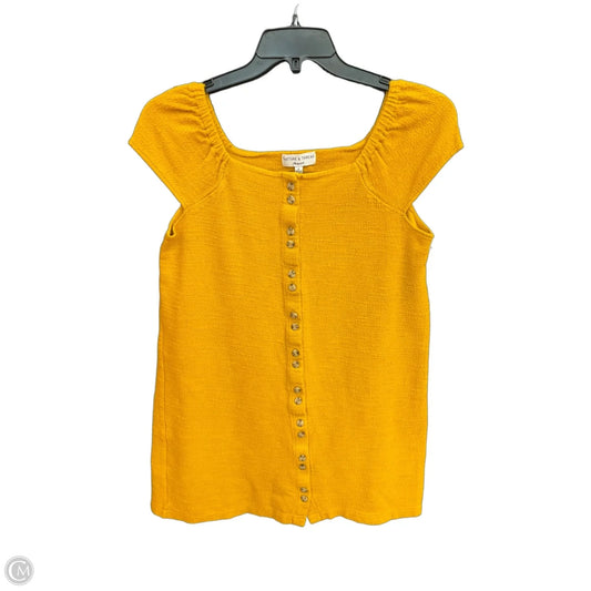 Top Sleeveless By Madewell In Yellow, Size: M
