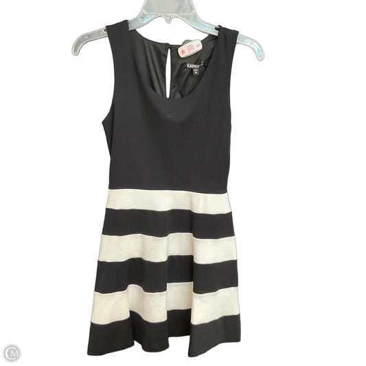 Dress Casual Midi By Express In Black & White, Size: Xs