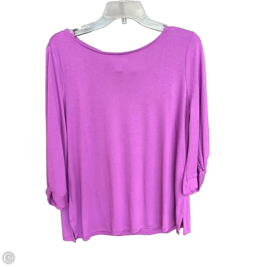 Top 3/4 Sleeve By Liz Claiborne In Purple, Size: Lp