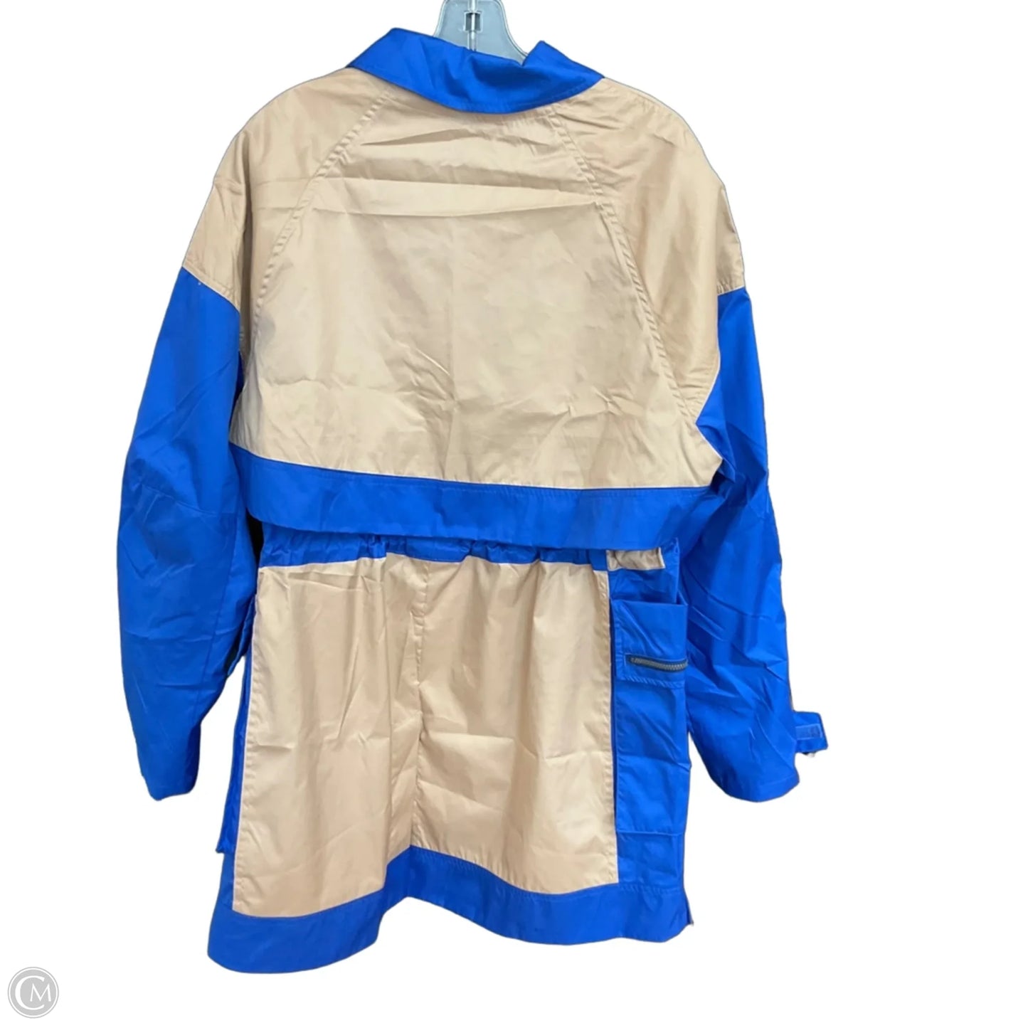 Jacket Luxury Designer By Jordan In Blue & Tan, Size: 0