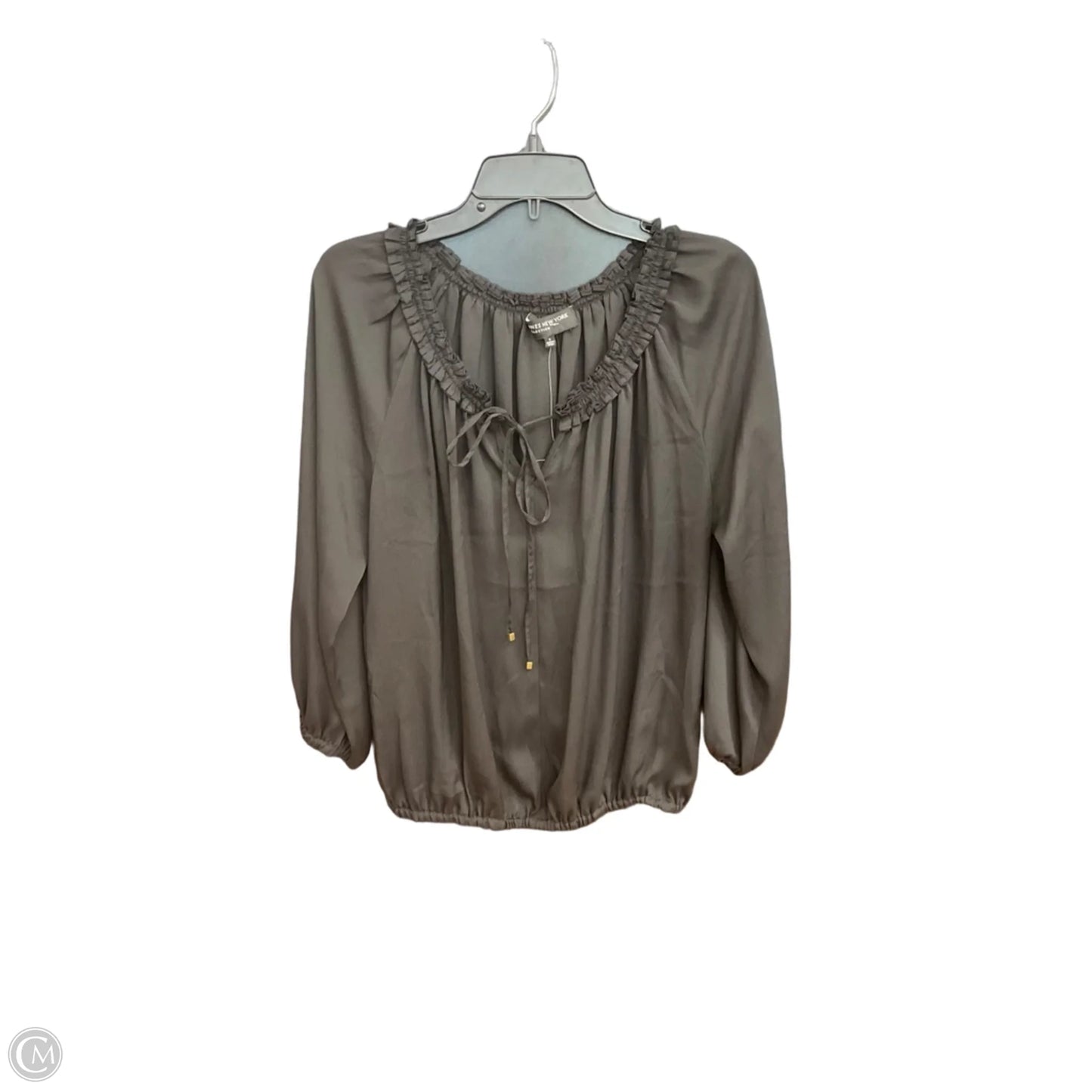 Top Long Sleeve By Jones New York In Black, Size: M