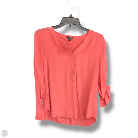 Blouse Long Sleeve By Ann Taylor In Coral, Size: M