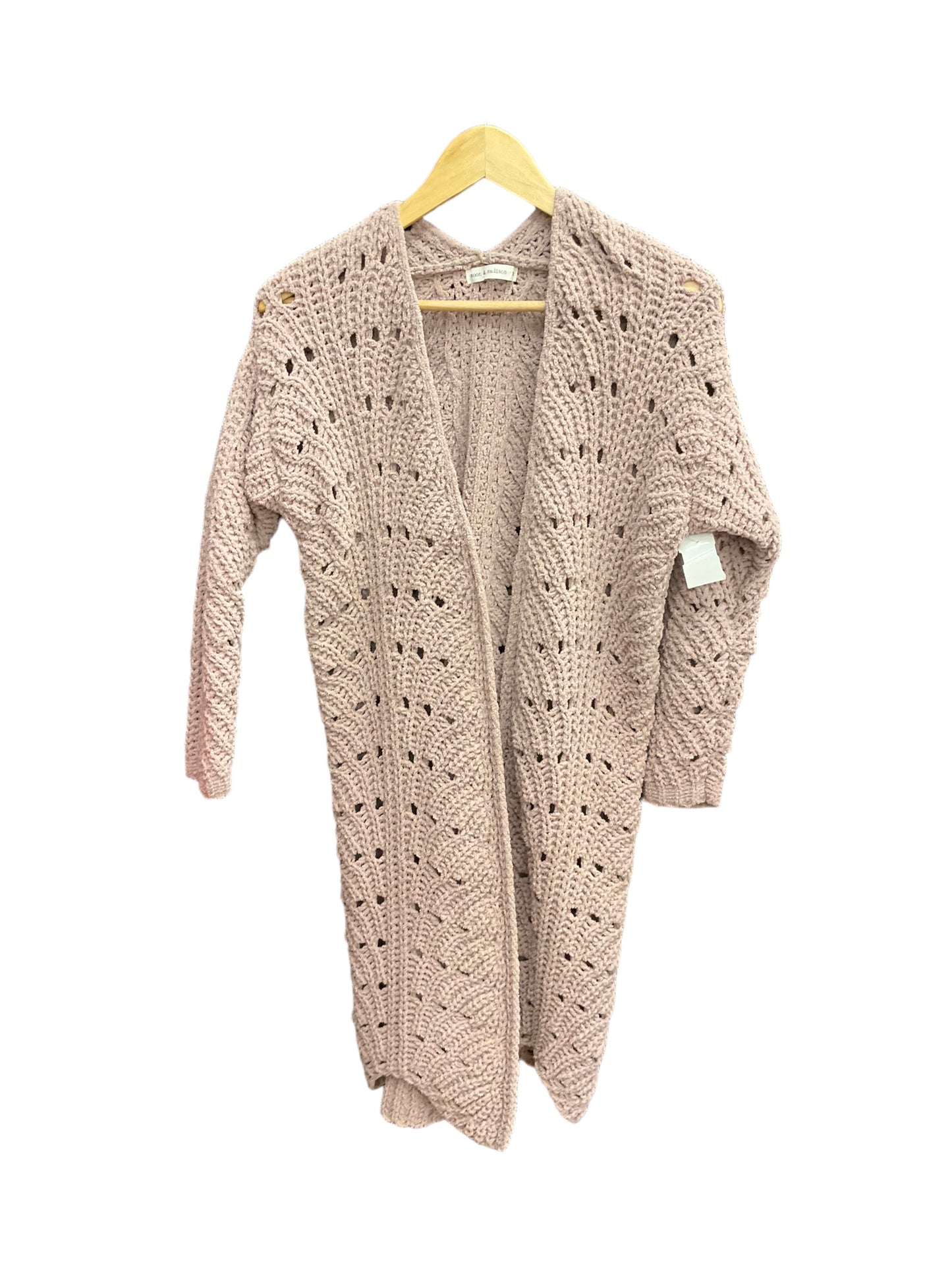 Sweater Cardigan By Clothes Mentor In Mauve, Size: Xs