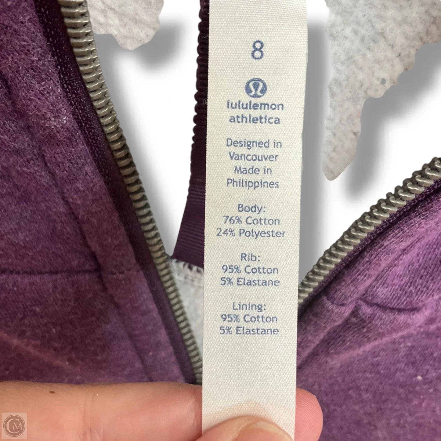 Athletic Jacket By Lululemon In Purple, Size: 8