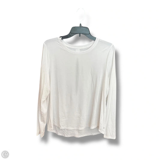 Athletic Top Long Sleeve Crewneck By Athleta In White, Size: M