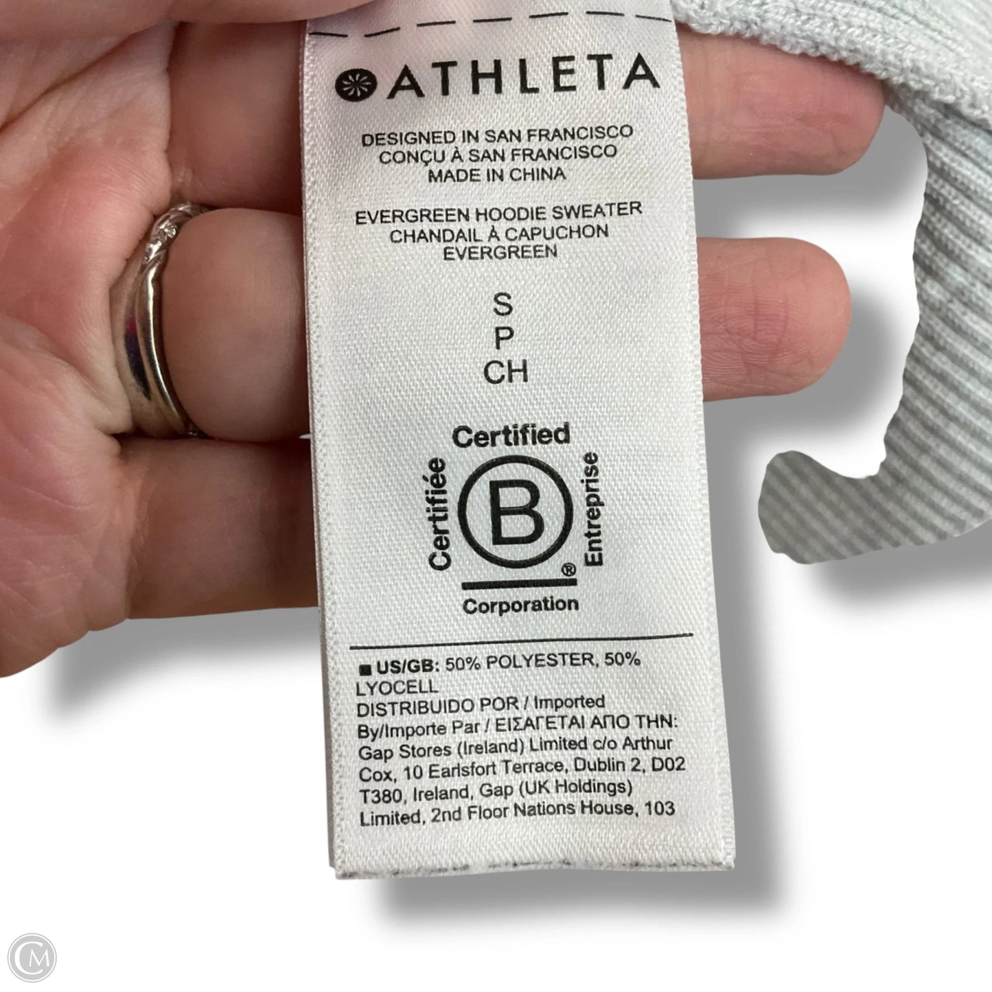 Athletic Top Long Sleeve Hoodie By Athleta In Grey, Size: S