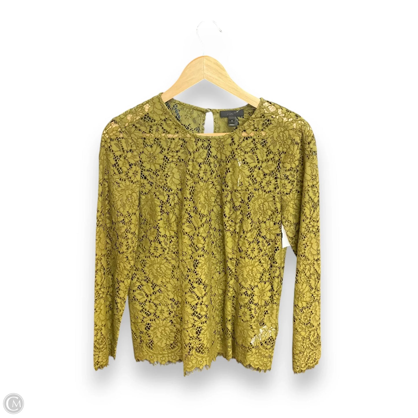 Top Long Sleeve By J. Crew In Green, Size: S