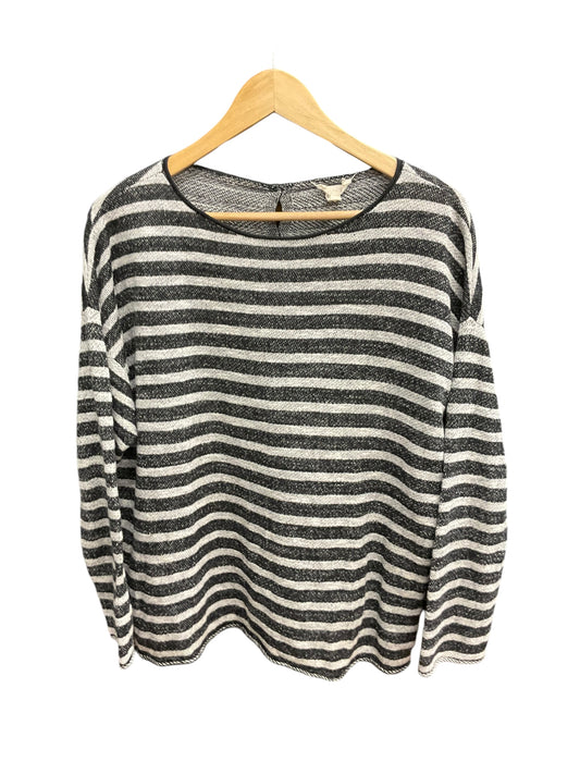 Top Long Sleeve By Eileen Fisher In Striped Pattern, Size: M