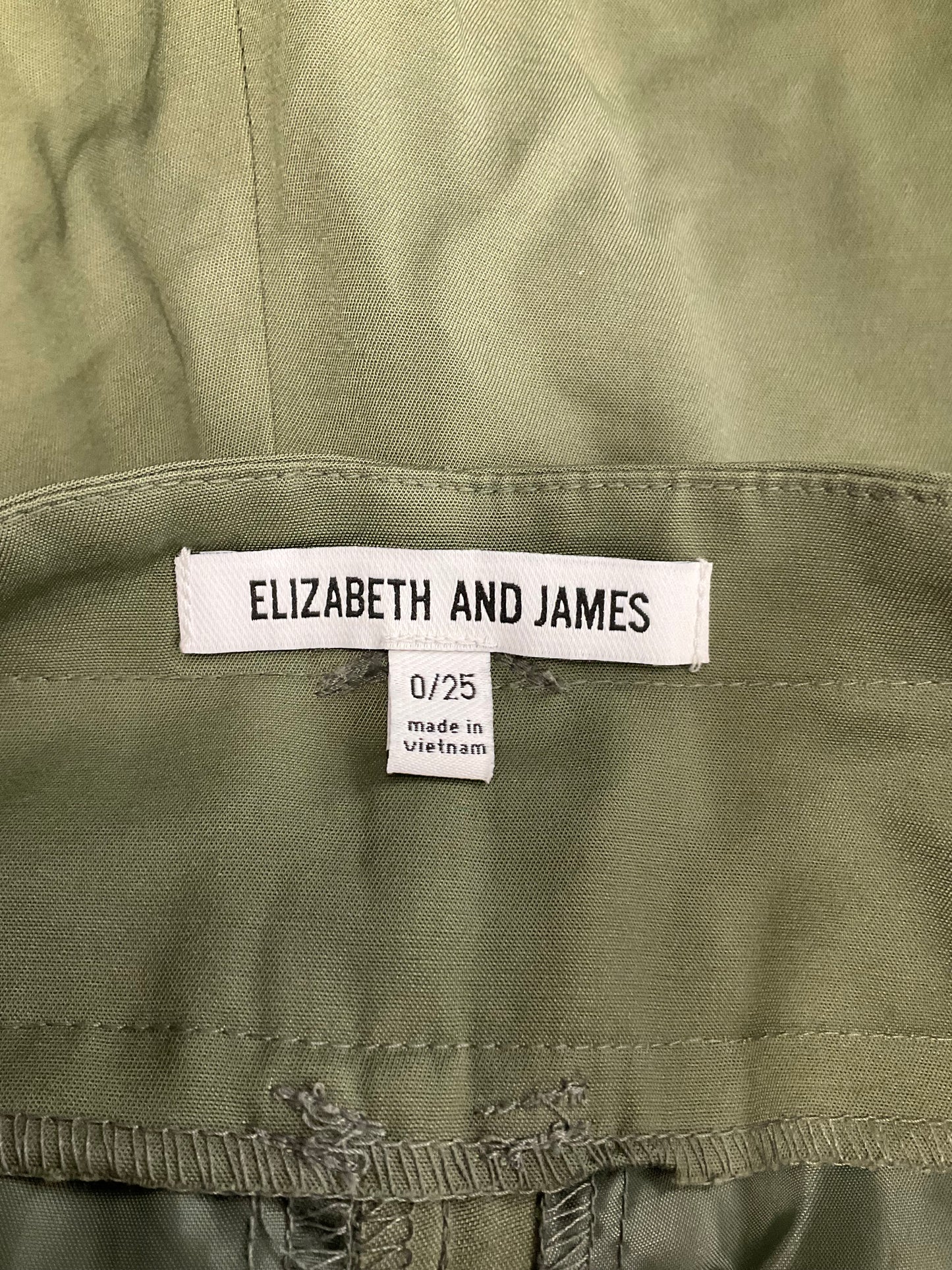 Shorts By Elizabeth And James In Green, Size: 0