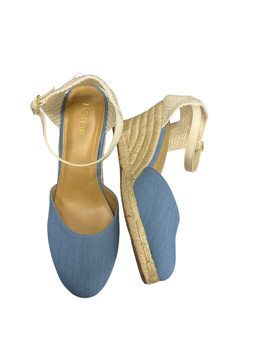 Shoes Heels Wedge By J. Crew In Blue, Size: 9