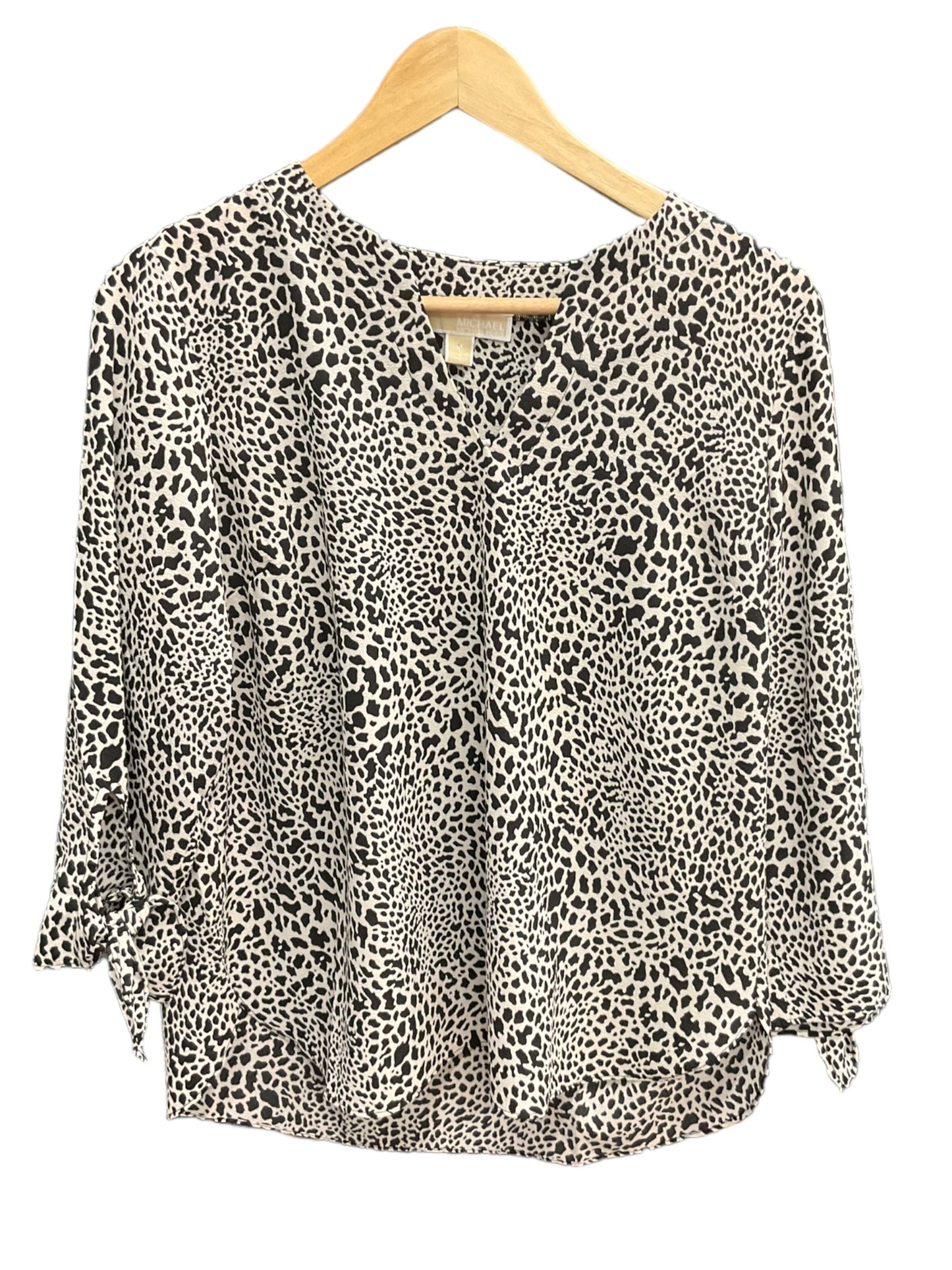 Top Long Sleeve By Michael By Michael Kors In Leopard Print, Size: M