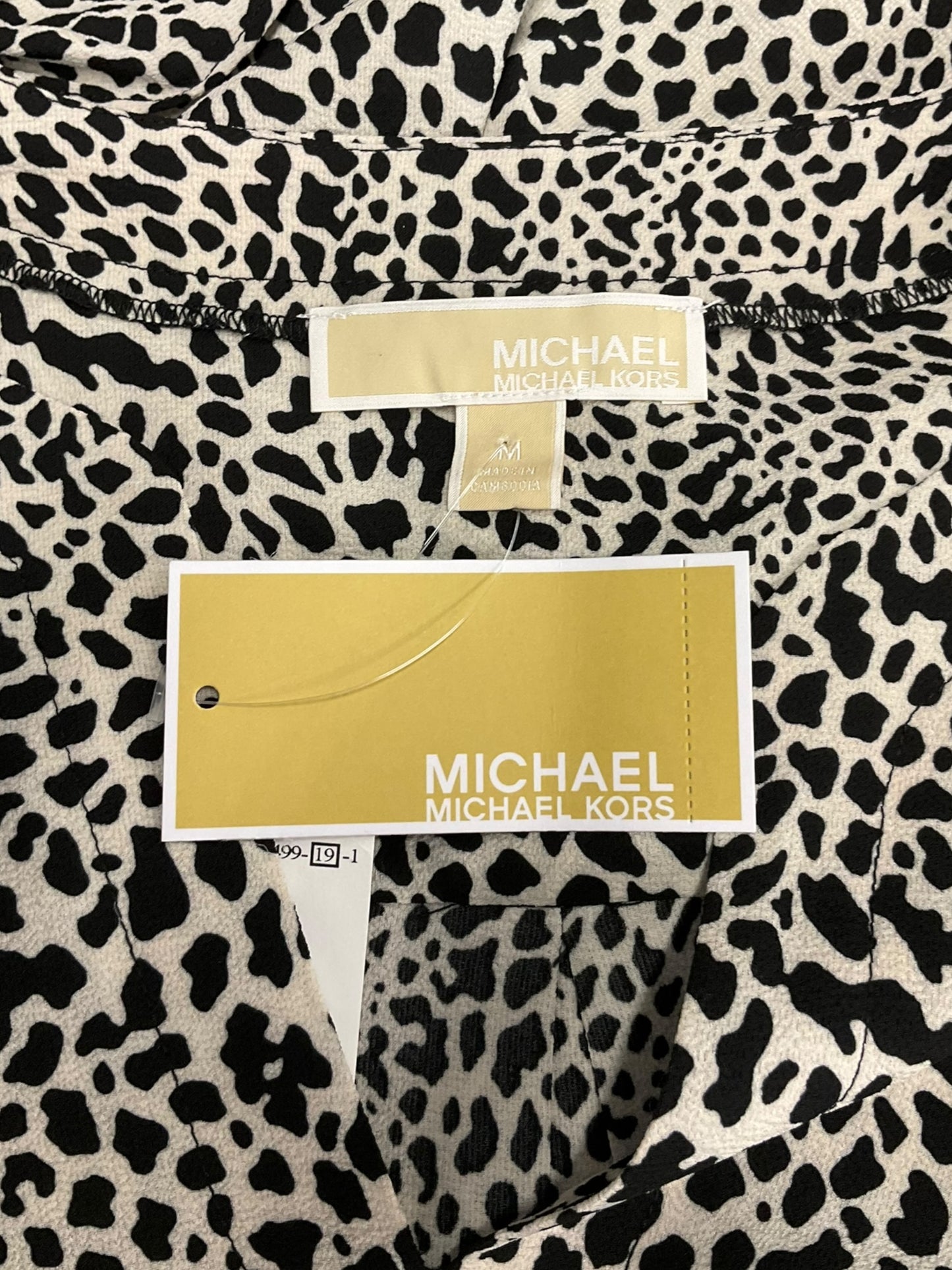 Top Long Sleeve By Michael By Michael Kors In Leopard Print, Size: M